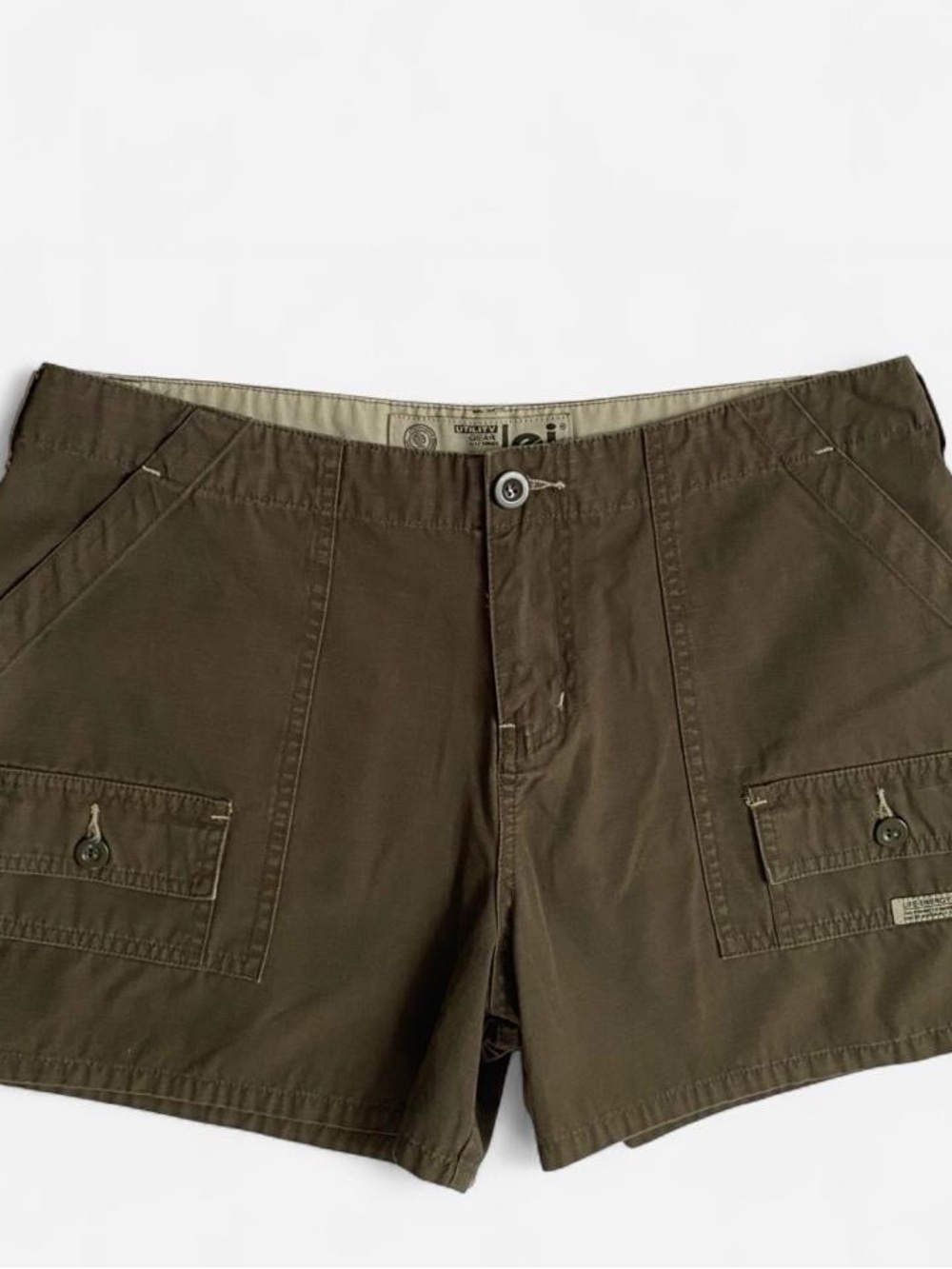 Vintage lei army green cotton shorts
